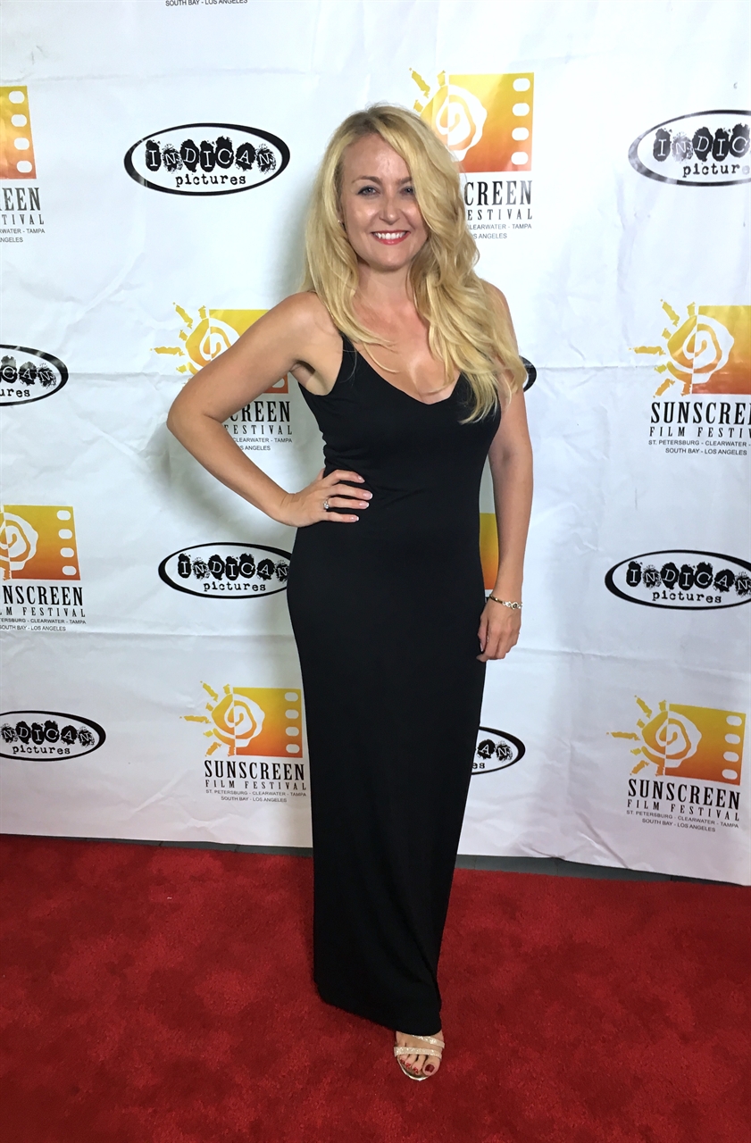 Janine at the premiere for her film at Sunscreen Film Festival