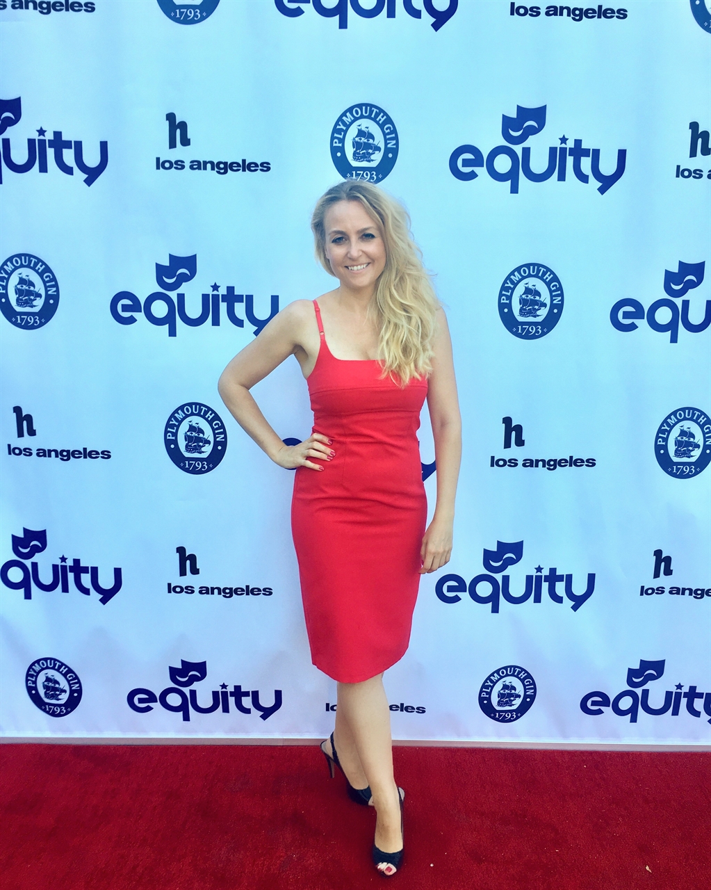Janine on the red carpet attends the annual Equity UK garden party.  Held in the Hollywood Hills in Los Angeles